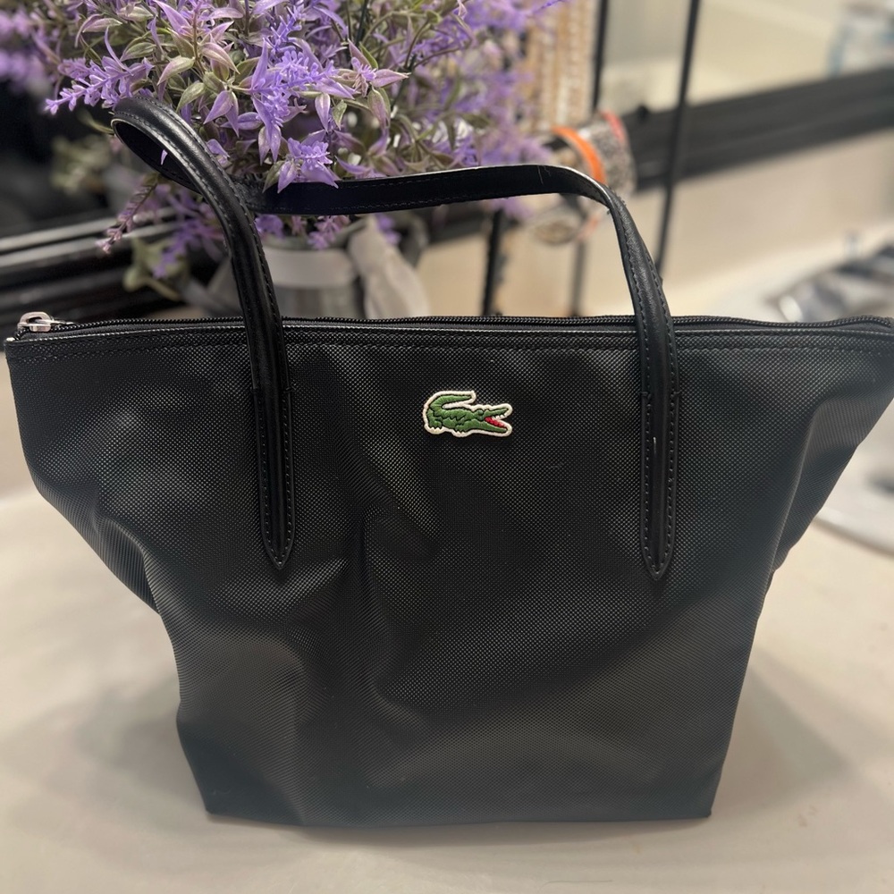 Lacoste vinyl purse